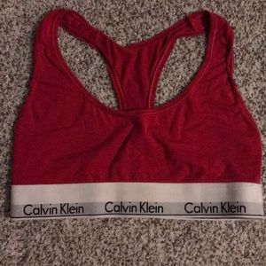 Calvin Klein Sports Bra Red
